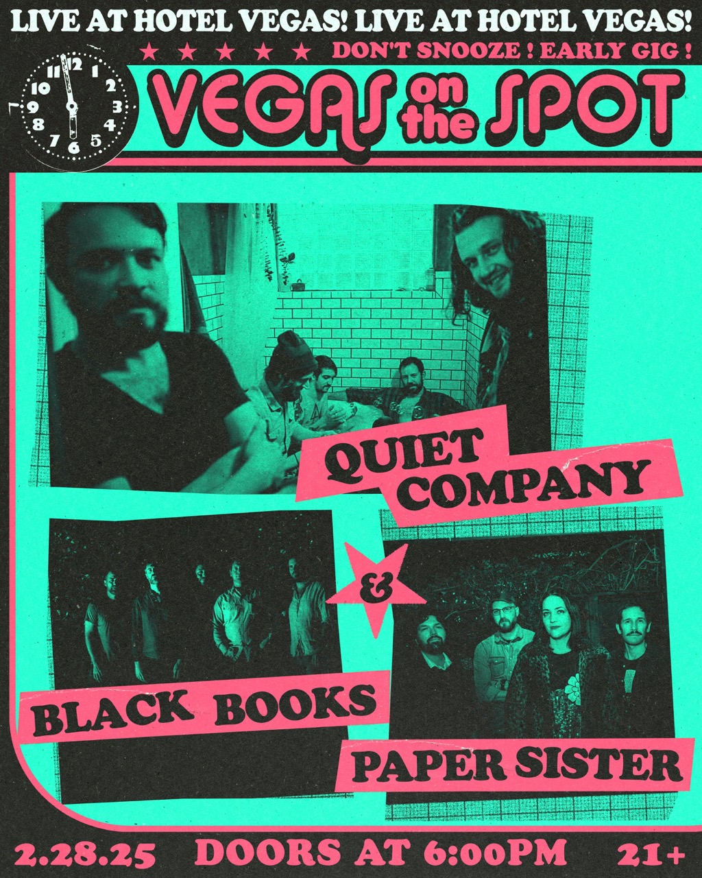 VEGAS ON THE SPOT ft. Quiet Company, Black Books, Paper Sister Austin Concert Listing