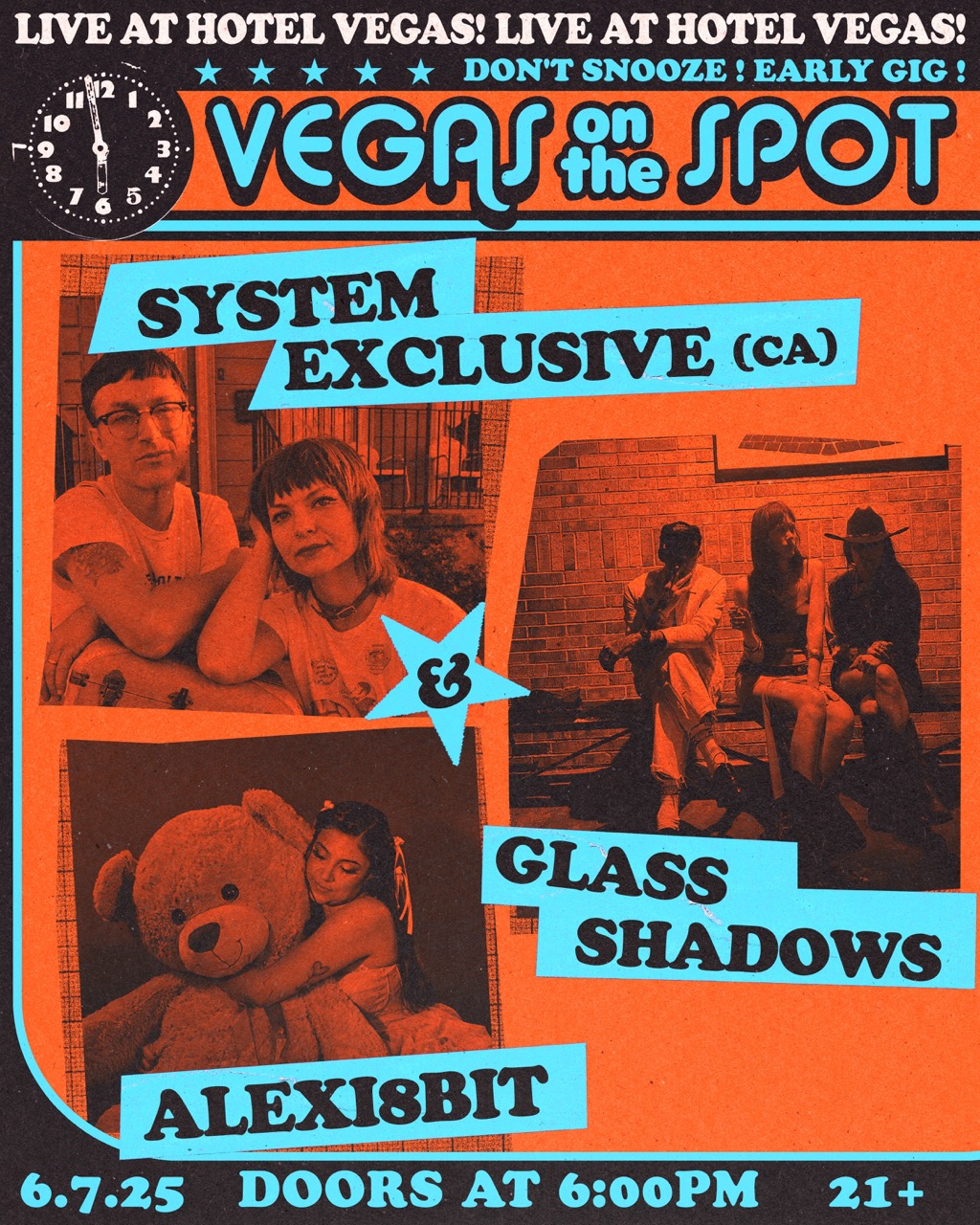 VEGAS ON THE SPOT ft. System Exclusive (CA), Glass Shadows, alexi8bit Austin Concert Listing