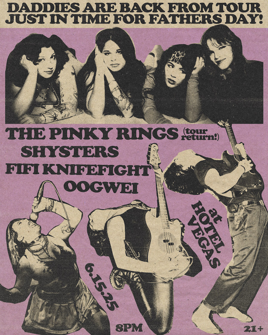 The Pinky Rings (Tour Return Show), Shysters, Fifi Knifefight, Oogwei Austin Concert Listing
